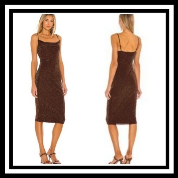 House of Harlow 1960 X REVOLVE Ira Midi Dress
Shimmering Brown Bodycon - Picture 3 of 12